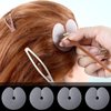 Molain 25 Pieces Heat Shield Guards for Hair Extension, Clear Hair Extensions Shield Circular Single Hole Round Shield Spacers Templates Fusion Glue Protector for Hair Extension Bonding(Clear)
