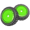 ShareGoo OD 4.64" 1/8 RC Buggy Rubber Tires w/Plastic Wheel Rims 17mm Hex Compatible with Arrma 1/8 Typhon 6S 3S BLX Talion 6S BLX Redcat Team Losi HPI HSP Kyosho MP10 1/8 Off-Road RC Buggy (Green)