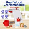 Play Brainy Coffee Maker with Breakfast Toy Food for Kids Kitchen Playset- 7 Piece Wooden Kitchen Accessories for Pretend Plays & Interactive Early Learning for Boys & Girls 3+