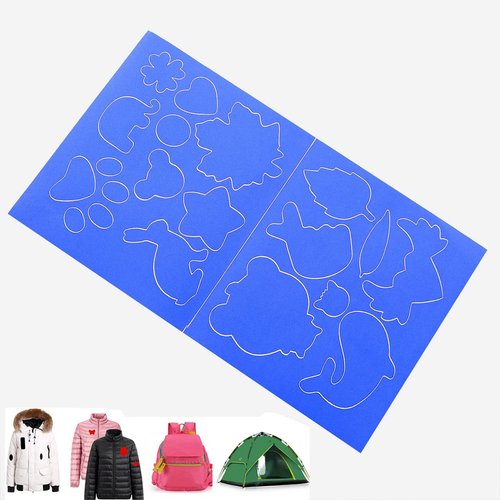 PZRT 2pcs Blue Self-Adhesive Repair Patch Down Jacket Hole Repair No Ironing Stickers for Coat Cloth DIY
