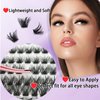 BTLLSSH Lash Extension Kit DIY 240pcs Lash Clusters Eyelash Extension Kit Individual Lashes Kit with Lash Bond & Seal Remover Lash Tweezers for Self Use (003A-0.31-0.63INCH-sub-sectionD)