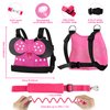 Toddlers Leash for Walking + Anti Lost Wrist Link Safety Wrist 4 in 1 for Toddlers, Child, Babies & Kids, Safety Harness Kids Walking Wristband Assistant Strap Belt (Pink Minnie Toddler Leash)
