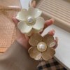 3 Pcs Flower Hair Claw Clips Big Flower Hair Jaw Clips Faux Pearl Hair Clamps Non Slip Hair Clips Accessories for Women Girls
