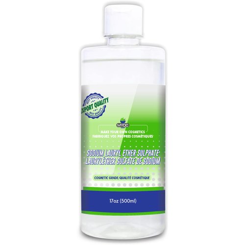 MYOC Sodium Lauryl Ether Sulphate (500ml) |Face, Hair, Hand Wash Products| Cleanser, Foaming Agent, Emulsifier, |Used in Shampoo, Soap, Detergent, Bubble Bath, Shower Gel
