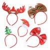SEVEN STYLE 12 PCS Holiday Headbands,Cute Christmas head hat toppers,Great Fun and Festive for Christmas Party Favors Holiday Favors Christmas photos booth