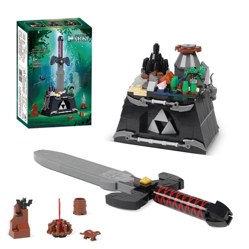 GEVINST Dark Link Sword Building Kit, Hyrule Figures Link Master Sword Building Set Toys Gifts for Boys Kids and Adult