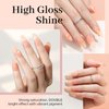 modelones Gel Nail Polish, 1 Pcs 15ml Transparent Jelly Neutral Gel Polish Sheer Nude Color Nail Gel Polish Kit, Soak Off LED Salon DIY at Home Gel Nail Manicure Gift for Women Girls