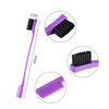Blond Forte Medium Detangling Hair Brush for Curly Kinky Afro Textured, Wet or Dry Detangler Brush for Thick Hair + Bonus Edge Brush and Wide Tooth Comb (Purple)
