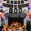 MEHOFOND Halloween Decorations Indoor Set 63Pcs , Spider Web Fireplace Mantel Scarf, Halloween BOO Balloon, Halloween Bats Stickers, Happy Halloween Banner Party Supplies for Home Decor