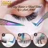 Image Lash Tweezers Set, 5 Pcs Stainless Steel Tweezer Set With Leather Case, Professional Eyelash Tweezers For Extensions With Titanium Coated Tips, Eyelash Extension Tweezers (Multi-Color)