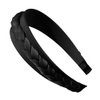LisLic Womens Wide Padded Braided Satin Fabric Headbands for Women Girls, Cute Elegant Daily Headband Hair Accessories Christmas Gift (Braided Black)