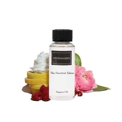 Aroma360 - The Sweetest Taboo Fragrance Oil Scent - Luxury Aromatherapy Scent Diffuser Oil - Hints of Lemon Crème, Pomegranates, & Raspberries - For Essential Oil Diffusers - For Home & Office - 120mL
