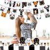 137pcs Cat Birthday Decorations Cat Themed Party Supplies - Banner Plates Napkins Hanging Swirls Kitten Balloons Cake Cupcake Toppers Tablecloth Stickers for Kids Girls Party Decor (Black+White)