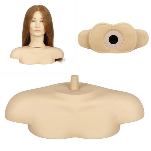 Newshair Mannequin Head Stand, Shoulder Mannequin Dummy Shoulder Mannequin Head Stand Wig Head Support for Cosmetology and Hairdressing Training in Home and Salon Settings, Shoulder Model
