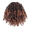 Butterfly Locs Crochet Braids - 7Pcs Ombre Brown Pre-twisted Short Bob Synthetic Faux Locs Hair Extensions (8 Inch, T30-7P)