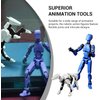 Updated Assembly 6 Pack T13 Action Figure, Titan 13 Action Figures, Dummy 13 Action Figure Set,Nova 13 Robot Toy, Lucky 13 Action Figure 3D Printed Multi-Jointed Movable, Birthday Gift for Kids Boy