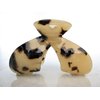 Brown and beige marbled arc hair claw clip