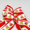 Christmas Owl Equestrian Hair Bows-Available on French Barrette, Alligator Clip (4" tail length, French barrette)