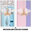 LOGOFUN 2pcs Doll House Miniature Hanging Lamp Mini Ceiling Light Model 1:12 Scale Ceiling Light Prop for Dollhouse Accessories - Gold