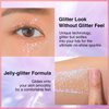 MIELIKKI Glitter Gel for Face and Body, Sparkling Holographic Body Shimmer Gel, Reflective Diamond Sequins Pigment for Eye Lip Hair Nails Paint, Festival Rave Accessories, 08