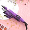 Lothee Fusion Hair Extension Heat Iron with Keratin Beads, Fusion Glue Protector, Template Hair Clips, Heat Insulation Sheets and Finger Gloves (Purple, 50g Bags)