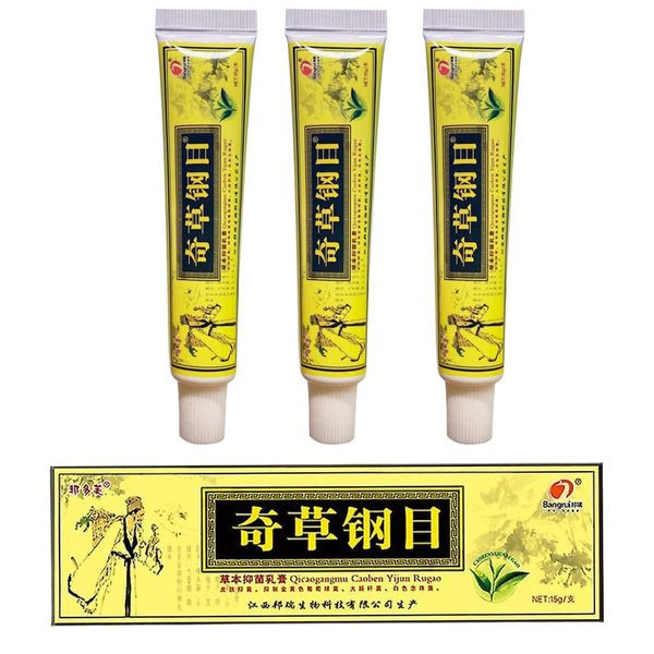 QICAOGANGMU Official Seller - Chinese Herbal Cream - Natural Relief for Skin Issues - Pack of 3