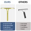HomDSim Stainless Steel Shower Squeegees All-Purpose Mirror/Window/Glass Wiper Scraper Golden Shower Squeegee