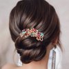 Bohend Rhinestone Hair Comb Crystal Hairpieces Bridal Hair Accessories for Women and Girls (B-Multicolour)