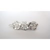 Generic Small shiny silver flower hair pin clip barrette for fine thin hair (Clip quantity: 2 clips)