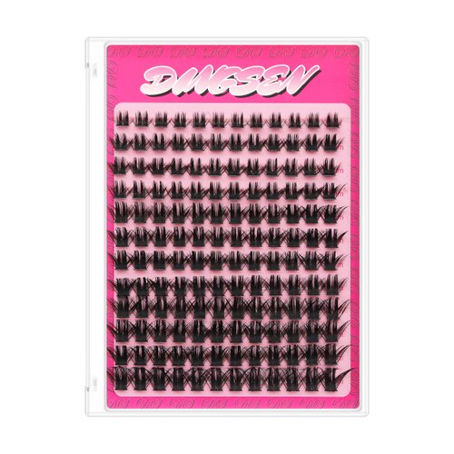 DIY Eyelash Extension Kit Individual Lashes Cluster D Curl Mix Lash Clusters with Bond and Seal and tweezers kit Lash Extensions (Y30)