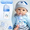 Pedolltree 5 Pieces Set Reborn Baby Dolls Accessories Include Baby Dolls Bottles and Pacifiers and Dipers and Fidget Spinner for 17-24 Newborn Boy Dolls