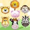 LZYMSZ 10PCS Animal Balloons, 25Inch Giant Zoo Animal Balloons Kit, Jungle Safari Animals Theme Birthday Party Decorations for Kids Gift Baby Shower Party Supplies