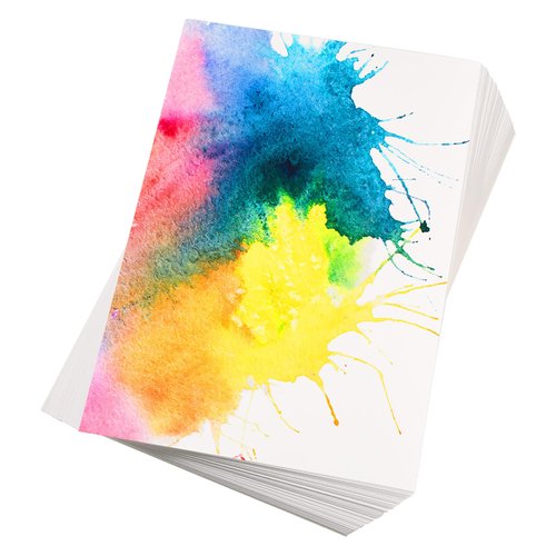 TecUnite 60 Sheets Watercolor Paper Pad Bulk, Hot Press Water Color Paper Pad for Painting Wet Media, Acid-Free 110 lb/230 GSM Art Painting Drawing Paper for Artists Students Adults(9 x 6 Inch)
