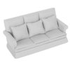 Agatige Dollhouse Furniture Set, Dollhouse Miniature Sofa Kit with 3 Pillow Miniature Toys Couch Chairs for 1:12 Dollhouse Accessory(Gray)
