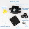 Waterproof Junction Box 3 Way, IP68 External Waterproof Electrical Junction Box Black Waterproof Junction Box Outdoor Cable Connector, for Diameter 5mm -15mm Wire Gland External (1 Pack - Small)