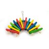 Bird Chew Toys - Parrot Cage Bite Toy Wooden Blocks Bird Parrot Toy for Small and Medium Cockatoos and Various Birds