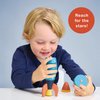 Mentari Toys - Stacking and Counting Rocket - 10pcs Space-Themed Ring Stacker Toddler Toy - Wooden Stacking Rings - Boost Fine Motor Skills and Early Counting Skills - Toddler Educational Toy - Age 3+