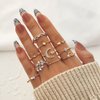 INENIMARTJ Boho Rings for Women Teen Girls,Gold Stacking Rings Set Stackable Knuckle Moon Star Heart Leaf Mid Finger Rings Cute Rings Stocking Stuffers for Christmas Gifts