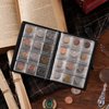 Coin Collection Album - Coin Holder Book Coin Storage Album Money Penny Pocket for Collectors CS01 (Pocket Size 30x30mm/1.2x1.2 in[120 Pockets], Elegant Black)