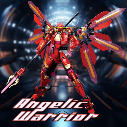 Sluban Samurai Mech Building Set, Light Lance Mecha Warriors Building Kit with Trident, Creative Collectible Toy for Adults Man Teens Boys 8+, Compatible with Lego Mech Set, 511 PCS