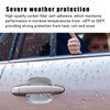 Suvnie 4 PCS Car Door Bowl Sticker, 3D Carbon Fiber Door Bowl Protector, Anti-Scratch Door Handle Cup Paint Cover Guard, Universal Waterproof Protective Film Decor Car Accessories (Transparent)
