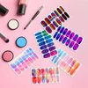JERCLITY 12 Sheets Aurora Gradient Color Nail Polish Strips with Nail File Self-Adhesive Graffiti Cloud Rainbow Nail Stickers Full Nail Wraps for Women Kids Nail Strips Manicure Kit for DIY Nail Art