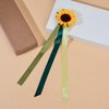DDazzling Princess Rhinestone Gold Hair Comb with Satin Ribbons Halloween Birthday Accessories for Women Girls, 3 Colors (Green Gold Yellow)