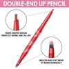 FOCALLURE NOT YOUR Sweetheart Lip Liner, Duo-head Lip Liner Pencil with Brush, Ultra Fine Lip Pencil, Smooth, Define, Shape & Fill Lips, #04 SPOILED BABE