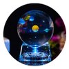 3D Crystal Ball with Solar System model and LED lamp Base, Clear 80mm (3.15 inch) Solar System Crystal Ball, Best Birthday Gift for Kids, Teacher of Physics, Girlfriend Gift, Classmates and Kids Gift