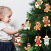 Christmas Ornaments DIY Art and Crafts for Kids - 28 Pack Make You Own Christmas Gingerbread Man Ornaments Hanging Pendants with Christmas Stickers for Xmas Tree Holiday Home Classroom Party Favors