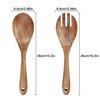 AOOSY Salad Tongs, Salad Servers, Salad Tongs for Serving, 10.2 inches Acacia Wood Serving Utensils Set Salad Mixing Dinner Fork and Spoon Long Handle Salad Server Set Kitchen Cooking Utensil