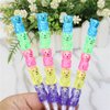 Odowalker 32pcs Stackable Pencils Plastic Bear Pencils Kids 5 in 1 Stacking Colored Pencils with Turtle Erasers and DIY Blank Bag For Kids Children Birthday Party Supplies School Fun Equipment