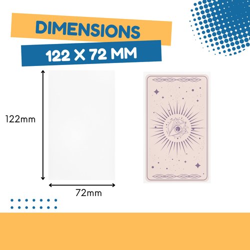 Boltquan 72x122 mm Tarot Card Sleeves – Premium Protective Card Sleeves for Standard Tarot Decks, Durable Clear Non-Glare Finish, Fits Most Tarot Cards