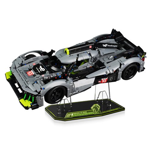 NAOCARD Acrylic Display Stand for Lego Peugeot 9X8 24H Le Mans Hybrid Hypercar Building Kit, Clear Customised Display Stand for Lego 42156 Collectible Race Car